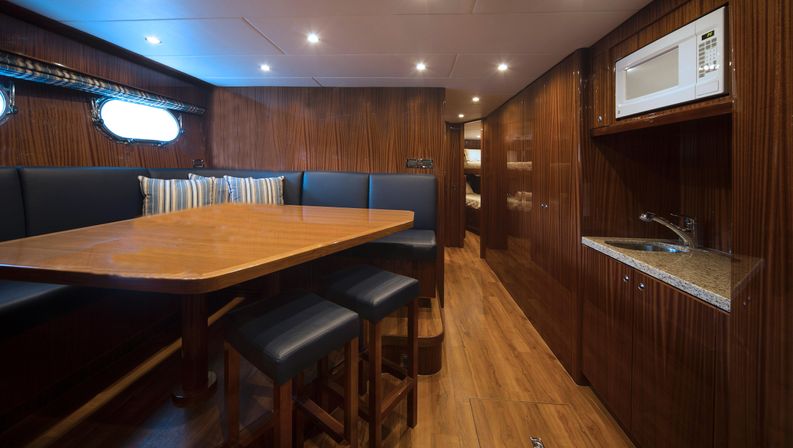 Renaissance Yacht Photos Pics Crew Lounge and Galley